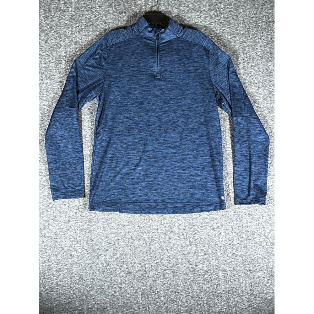 Gaiam Men's Blue‎ Quarter Zip Pullover Long Sleeve Athletic Shirt Size L